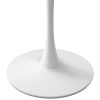 32"Modern Round Dining Table with Printed White Marble Table Top; Metal Base Dining Table;  End Table Leisure Coffee Table